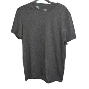 Bombas Gray Cotton Short Sleeve Crew Neck Shirt Size Small